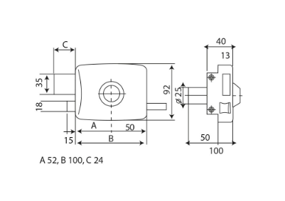 CERRADURA U125-10 HP INTHER
