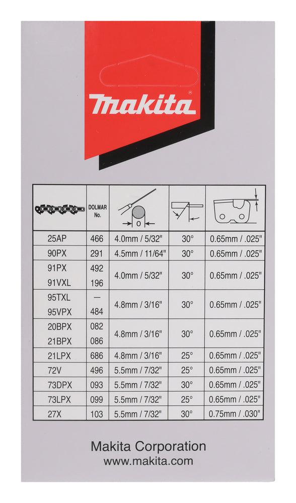 Cadena corte motosierra 191H23-8, MAKITA