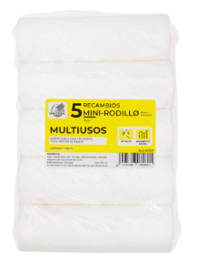 PACK 5 RECAMBIO MINI RODILLO ESPUMA PORO "0" 11cm