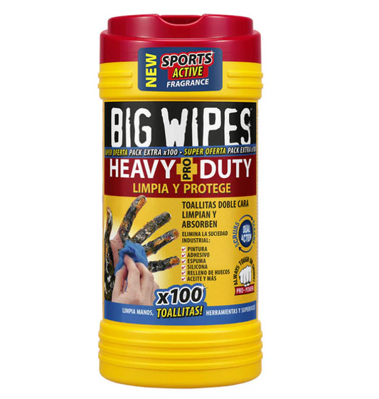 Bote toallitas limpiadoras BIG WIPES heavy duty