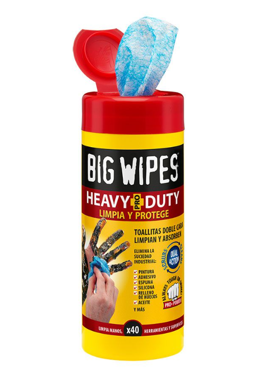 Bote toallitas limpiadoras BIG WIPES heavy duty