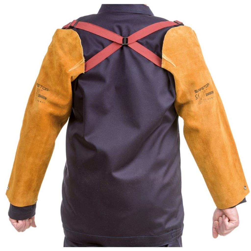 MANGAS DE CUERO CALIDAD BEST CON TIRAS CRUZADAS SOLDADOR SAFETOP