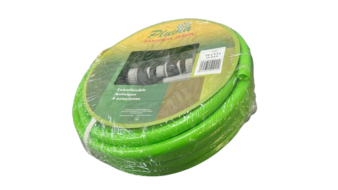 KIT MANGUERA VERDE LATEX TRENZADA 5/8" 15 MT+ACCES.