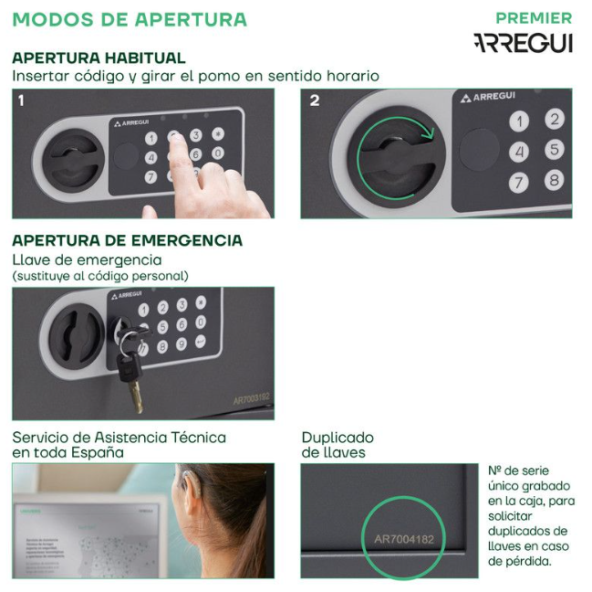 CAJA FUERTE SOBREPONER PREMIER 16501-S1 ARREGUI