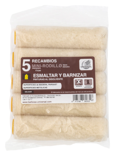 RECAMBIO MINI RODILLO VELOUR 11CM