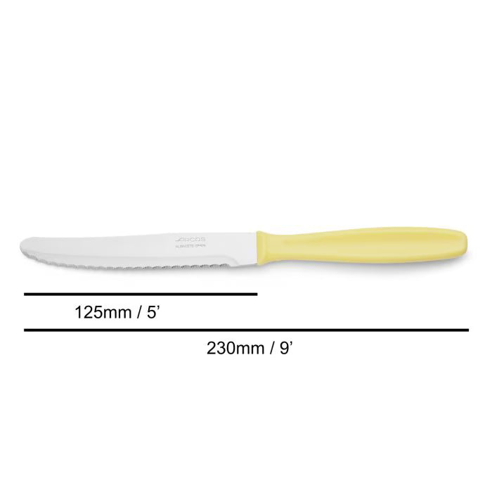 CUCHILLO MESA COLOR AMARILLO POLIPROPILENO ARCOS
