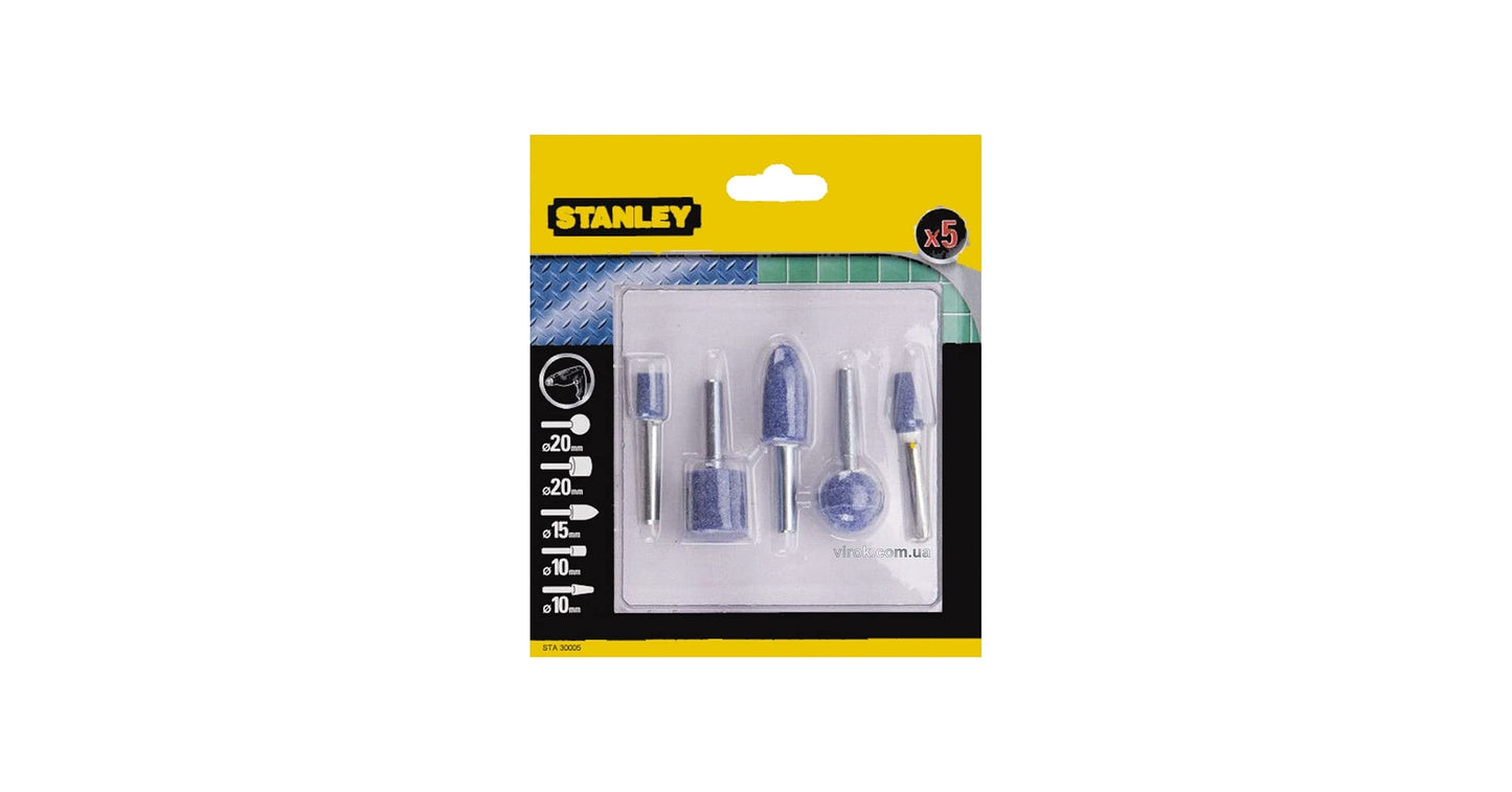 SURTIDO 5 MUELAS PARA TALADRO EJE 6MM STANLEY