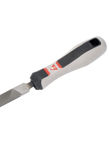 LIMA MECÁNICO PLANA PUNTA CON MANGO BIMATERIAL BELLOTA