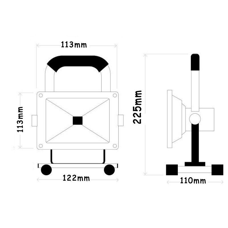 PROYECTOR LED PORTATIL CON BATERIA 10W
