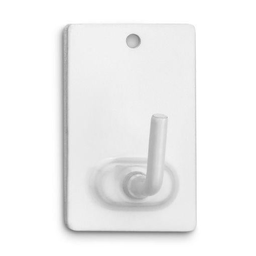COLGADOR ADHESIVO ACERO INOX BLANCO INOFIX