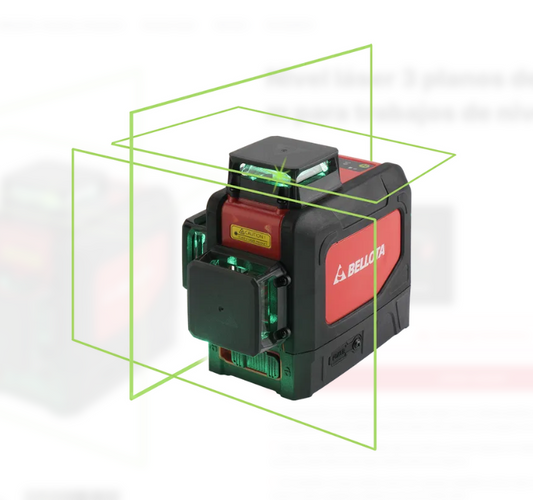 NIVEL LASER VERDE 30MT+ PLOMADA, BELLOTA