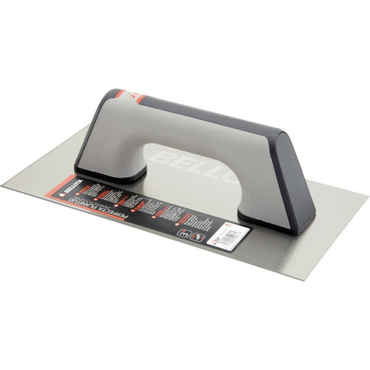 LLANA RECTA INOXIDABLE CON MANGO BIMATERIAL PARA TRABAJOS DE ACABADO Y YESO BELLOTA
