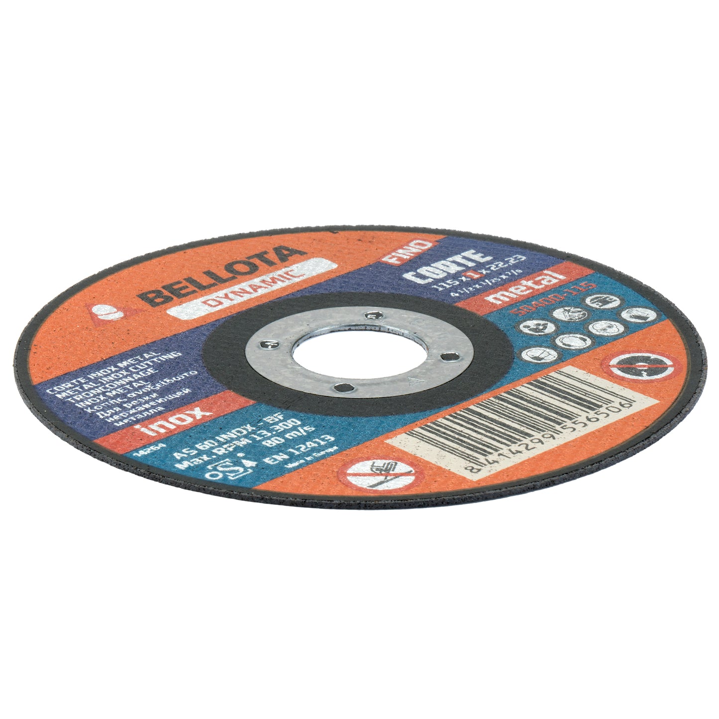 DISCO ABRASIVO DYNAMIC FINO PARA CORTE INOX-METAL 1 MM BELLOTA
