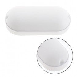 APLIQUE EXTERIOR OVALADO SERIE ARES 1x24W BLANCO FRIO IP65