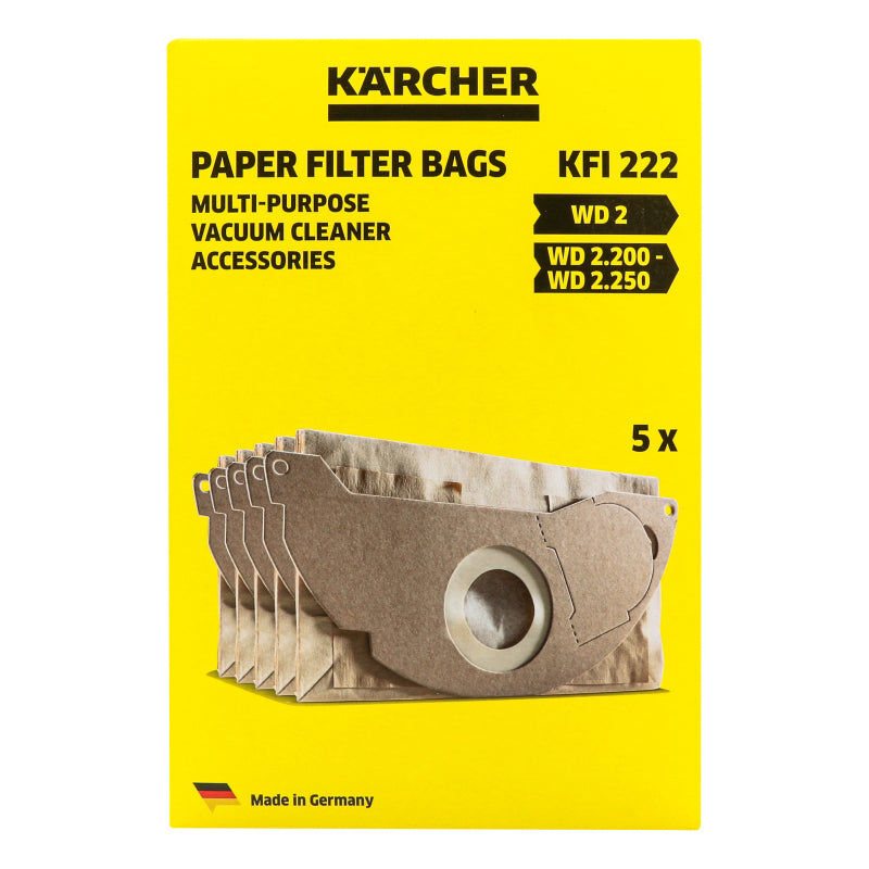 BOLSAS DE FILTRO DE PAPEL KFI 222 KARCHER 5PZ