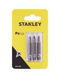 3 PUNTAS POZIDRIV 50MM (Pz1, Pz2, Pz3) STANLEY