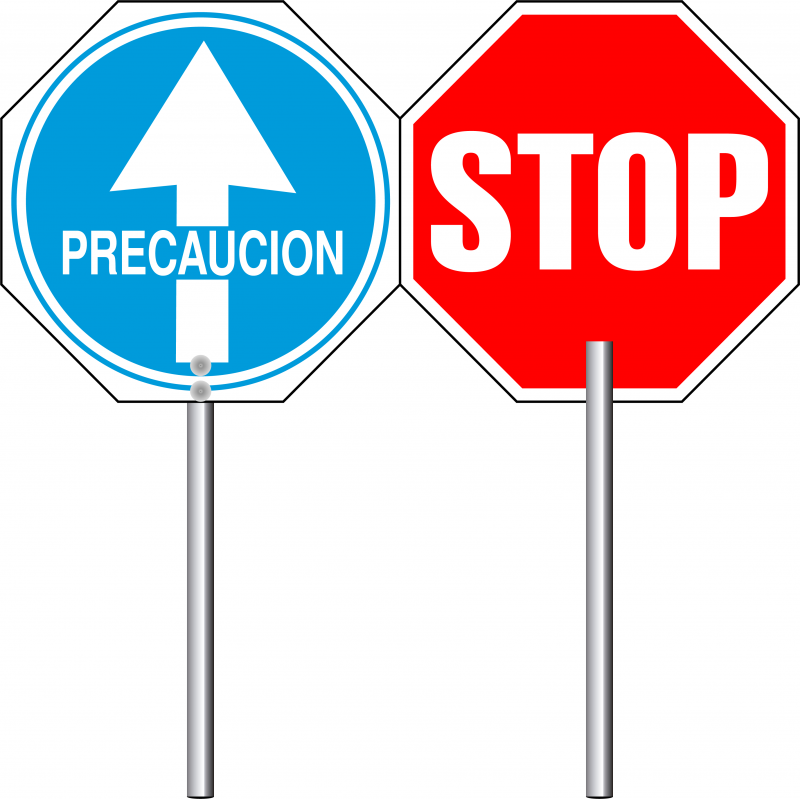PALETA SEÑAL STOP-PASO