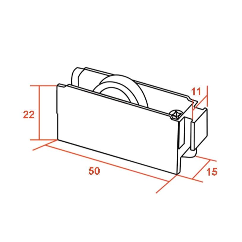 RODAMIENTO VENTANA NEGRO N01