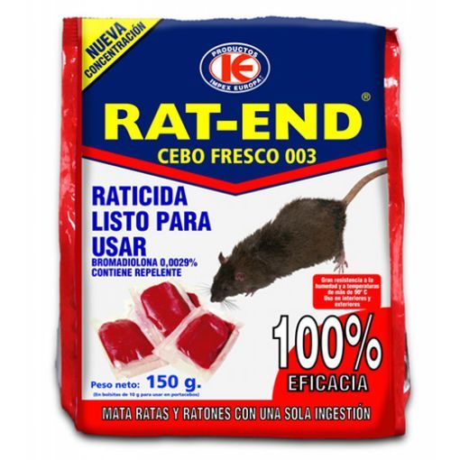 CEBO RATA FRESCO BOLSA 150G RAT-END