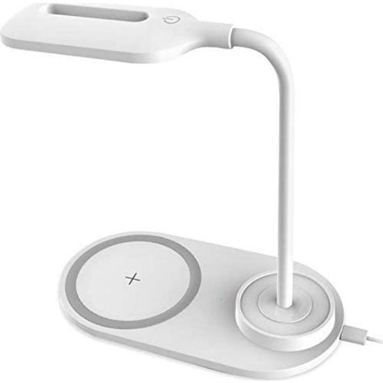 LAMPARA DE MESA LED + CARGADOR INALAMBRICO 8W PLATINET