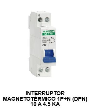 INTERRUPTORES MAGNETOTERMICOS 1P+N DPN 4.5KA