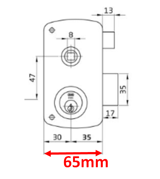 CERRADURA SOBREPONER MODELO 75UN AMIG