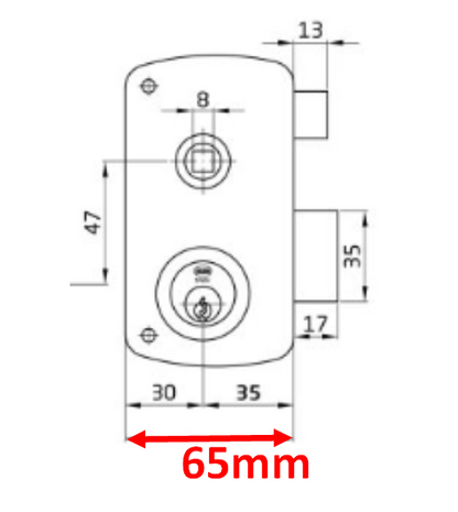 CERRADURA SOBREPONER MODELO 75UN AMIG