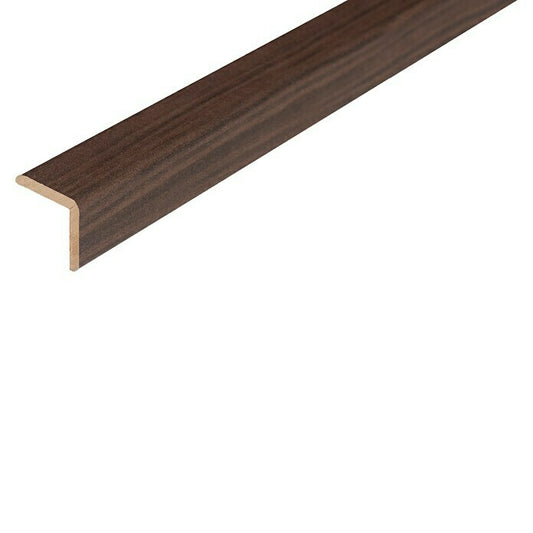 Guardacanto adhesivo RUFETE 71005 de MDF y melamina en acabado nogal, 30 x 30 mm