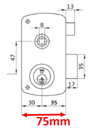 CERRADURA SOBREPONER MODELO 75UN AMIG