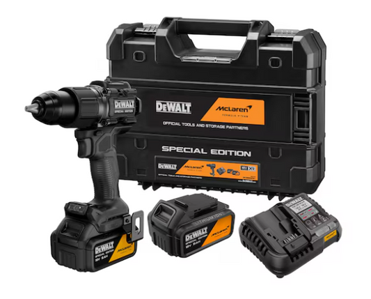 TALADRO PERCUTOR McLaren XR 18V 90Nm CARGADOR+2BAT5Ah, DCD86MP2T-QW, DeWALT