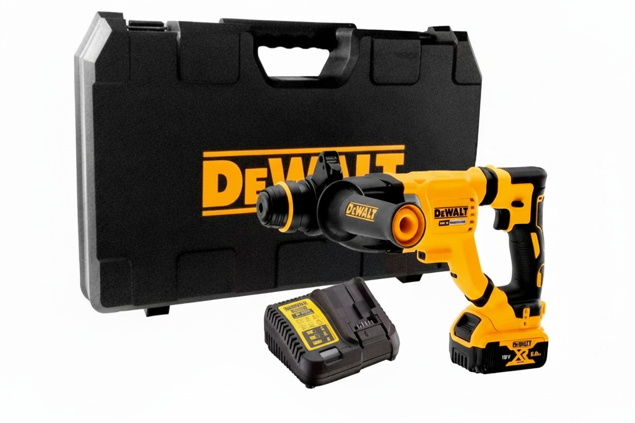MARTILLO ELECTRONEUMÁTICO DCH263P1, DeWALT XR SDS PLUS® 18V LI-ION 5AHX1und + CARGADOR