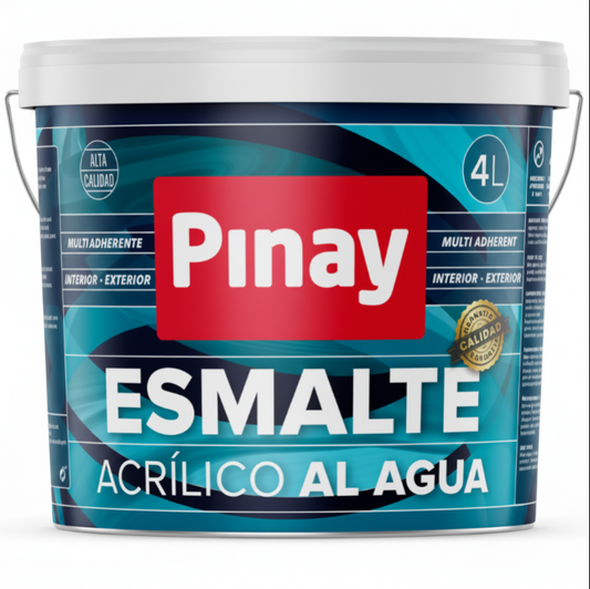 ESMALTE ACRILICO AL AGUA SATINADO NEGRO PINAY