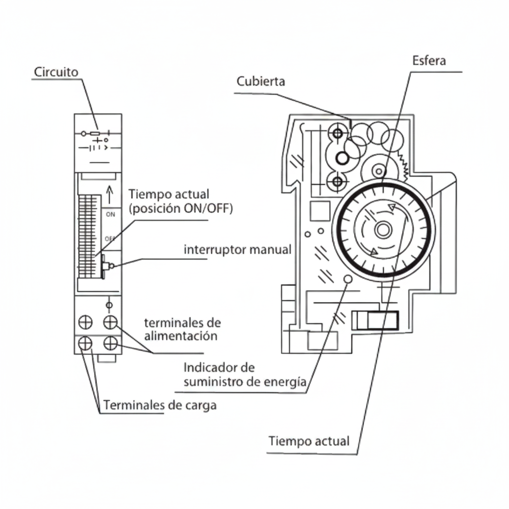 PROGRAMADOR DE CARRIL ANALÓGICO CON RESERVA KEYBELL