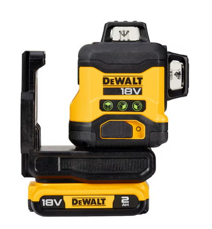 NIVEL LASER AUTONIVELANTE verde 3 lineas 360º con bateria 18v/2ah DCLE34031N, DeWALT