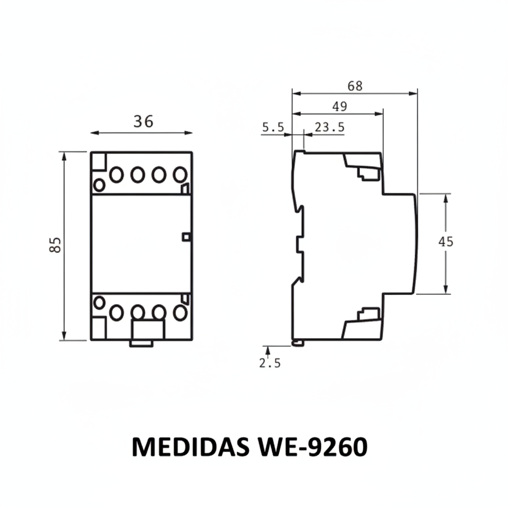 CONTACTOR MODULAR WERDEN 4 POLOS