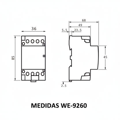 CONTACTOR MODULAR WERDEN 4 POLOS