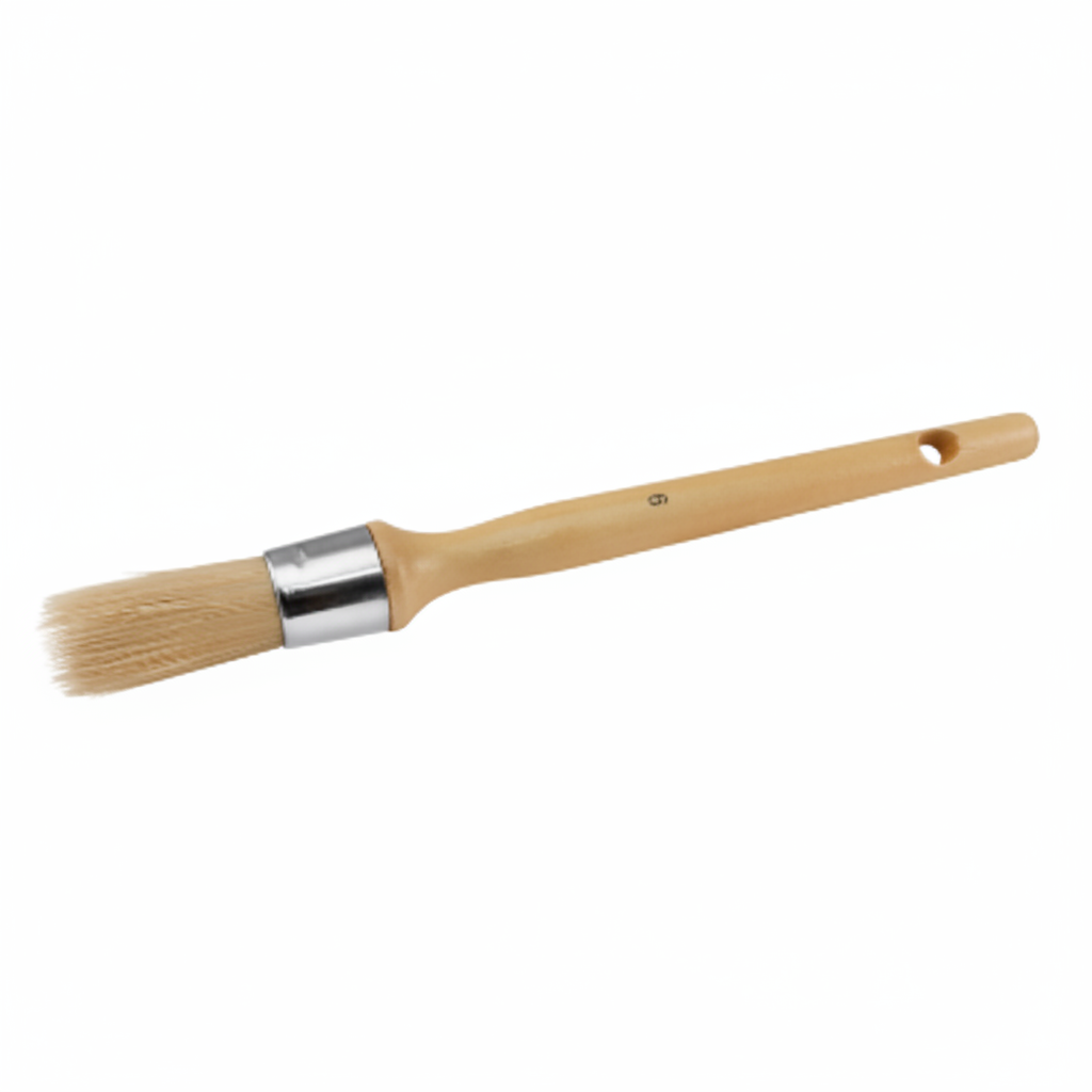 BROCHA REDONDA PRENSADA MANGO DE MADERA