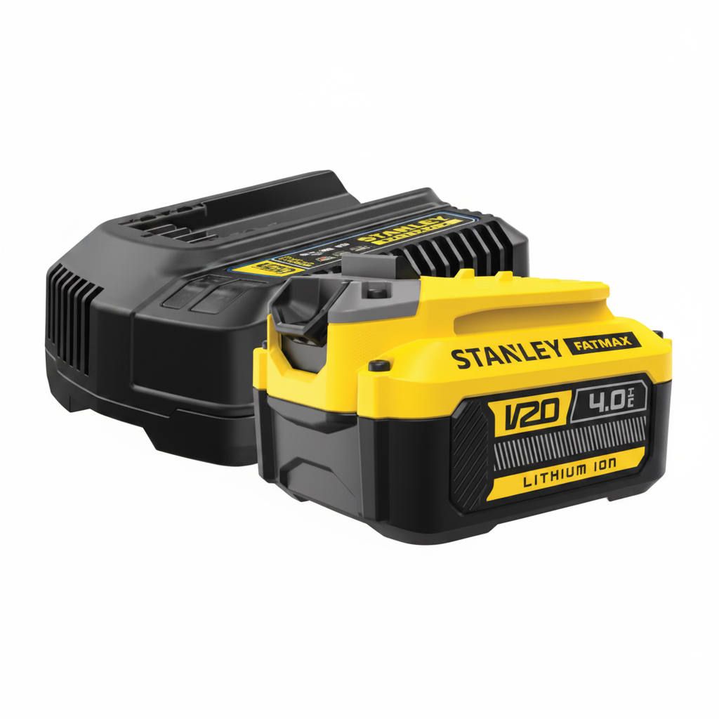Pack STANLEY FATMAX SFMCB14M1-QW batería V20 18V 4Ah y cargador 2A