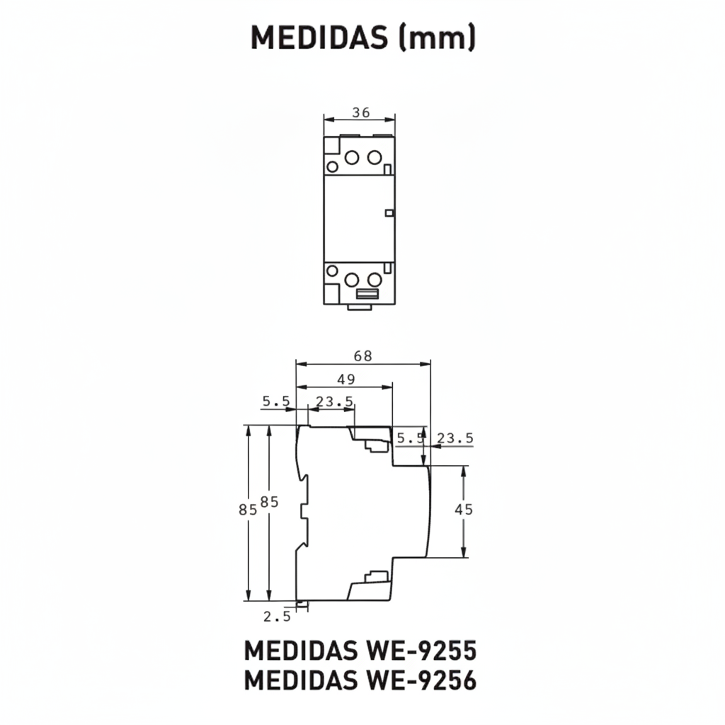 CONTACTOR MODULAR WERDEN 2 POLOS