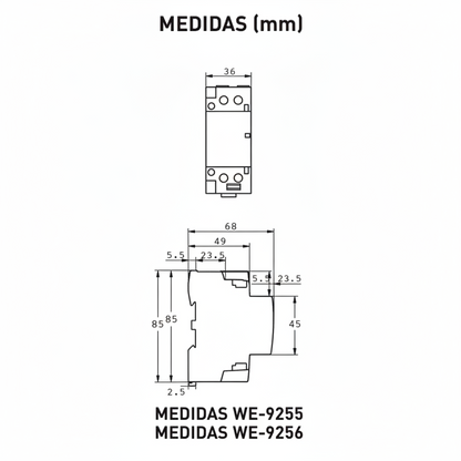 CONTACTOR MODULAR WERDEN 2 POLOS