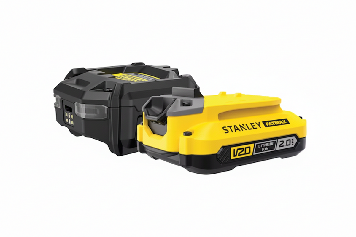 Pack STANLEY FATMAX SFMCB10D1-QW con batería V20 18V 2 Ah y cargador 1,25 A