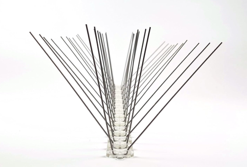 AHUYENTADOR DE PAJAROS ACERO INOX CON BASE POLICARBONATO 50CM