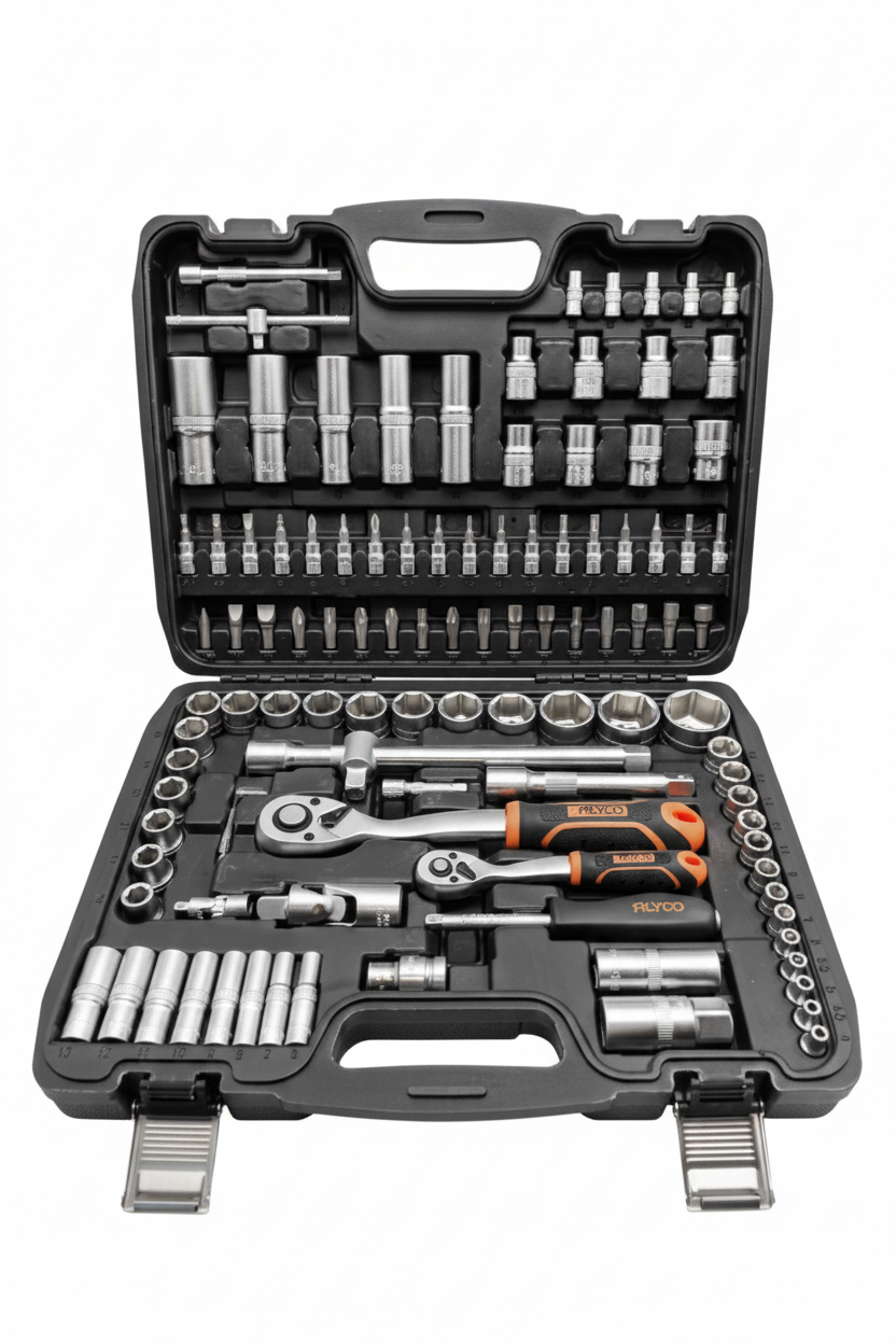 JUEGO LLAVE DE VASO 1/2"+1/4" 108PZ 170740 ALYCO ORANGE