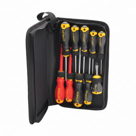 JUEGO DE DESTORNILLADORES CON FUNDA CUSHION GRIP STHT60035 STANLEY