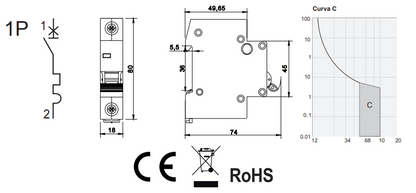 INTERRUPTORES MAGNETOTERMICOS 1polo 6KA