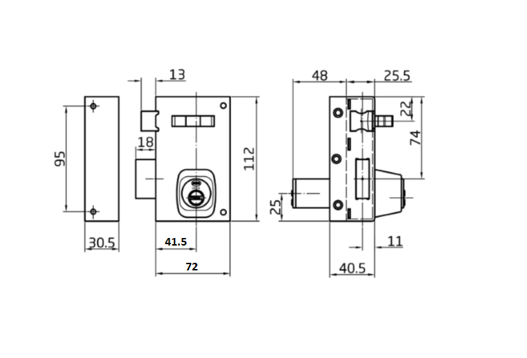 CERRADURA SOBREPONER MOD.75 AMIG