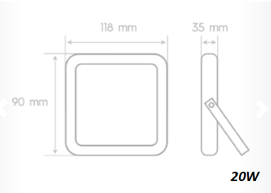PROYECTOR LED ULTRAPLANO COMPACTO 5000K