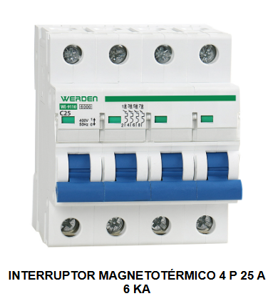 INTERRUPTORES MAGNETOTERMICOS 4polos 6KA