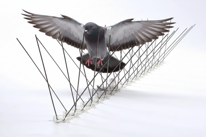 AHUYENTADOR DE PAJAROS ACERO INOX CON BASE POLICARBONATO 50CM