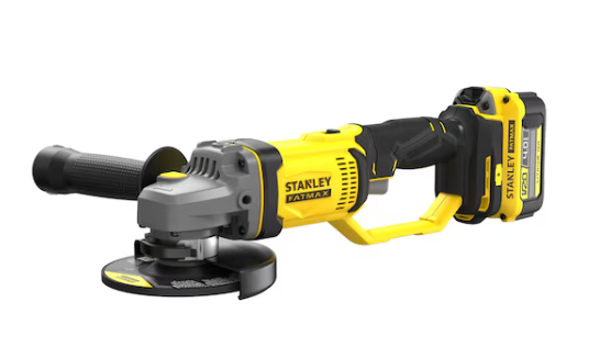 Amoladora Stanley FATMAX SFMCG400M2K-QW con batería, vista lateral